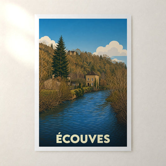 Affiche Écouves – sans cadre, accrochée au mur