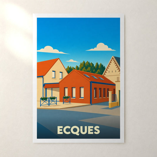 Affiche Ecques – sans cadre, accrochée au mur