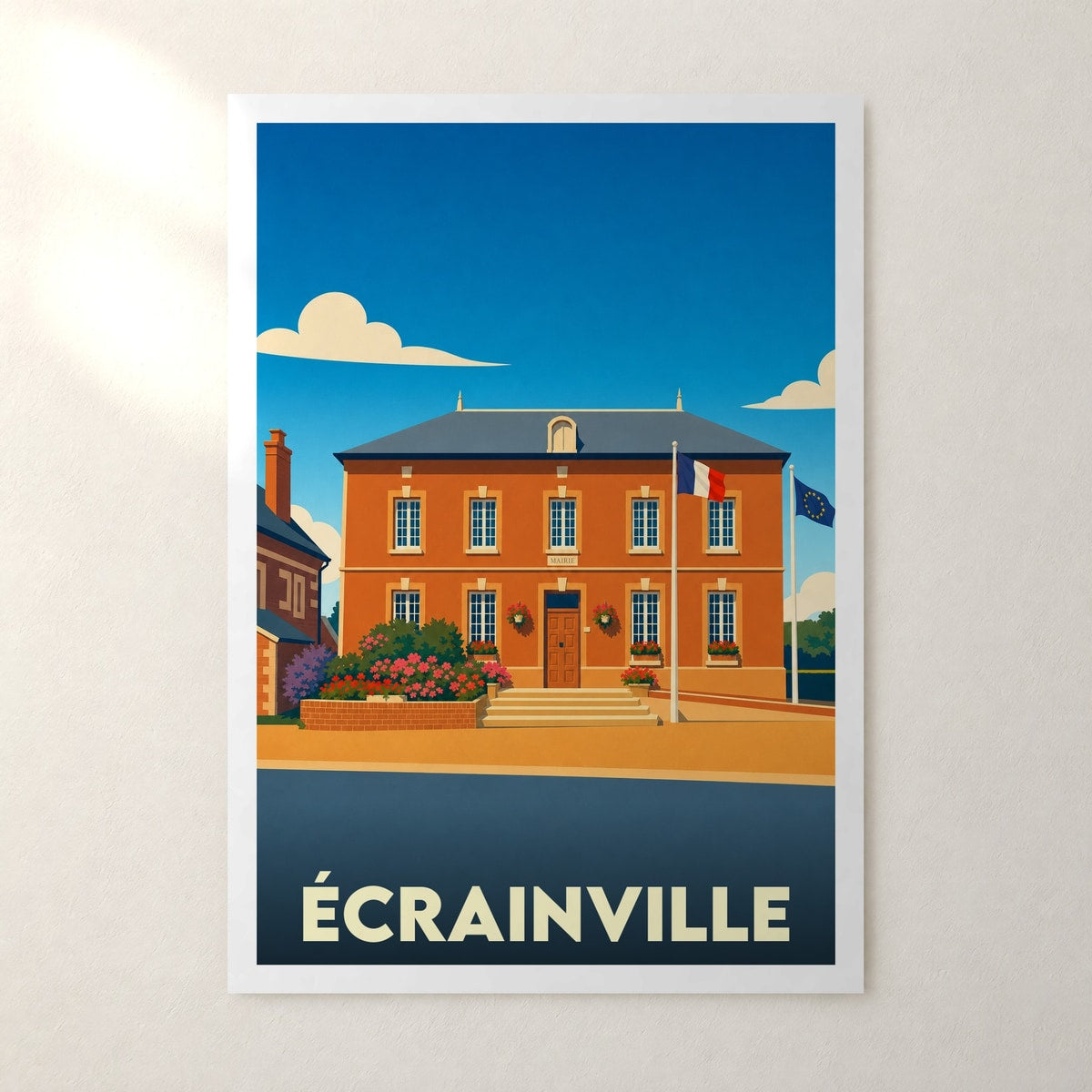 Affiche Écrainville – sans cadre, accrochée au mur