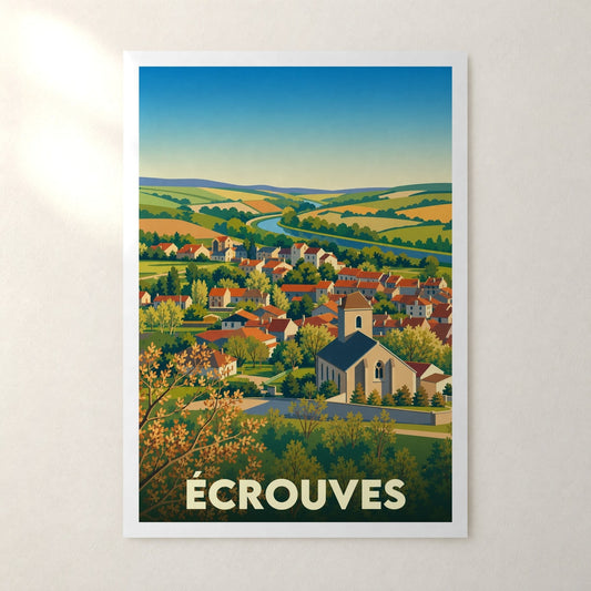 Affiche Écrouves – sans cadre, accrochée au mur