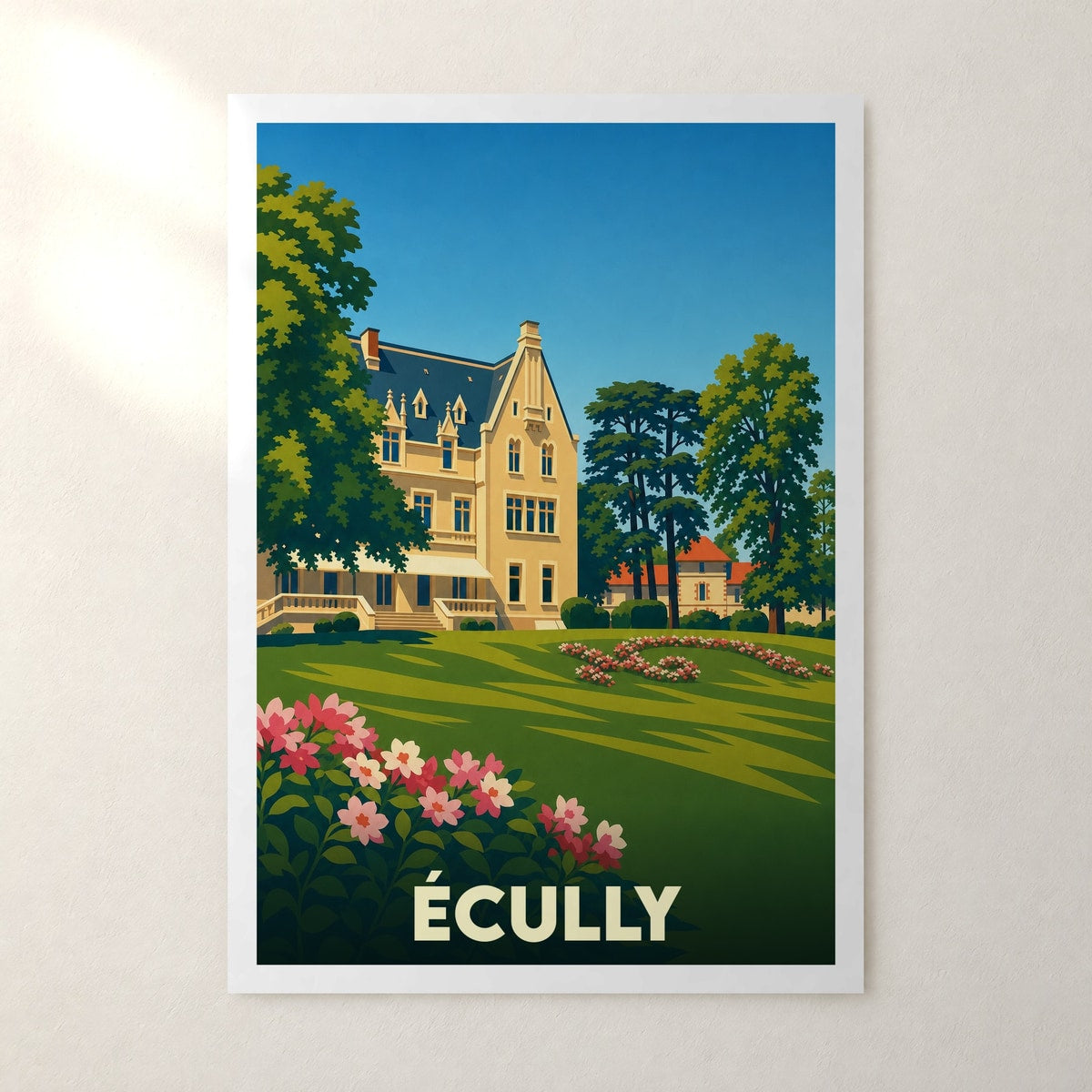 Affiche Écully – sans cadre, accrochée au mur