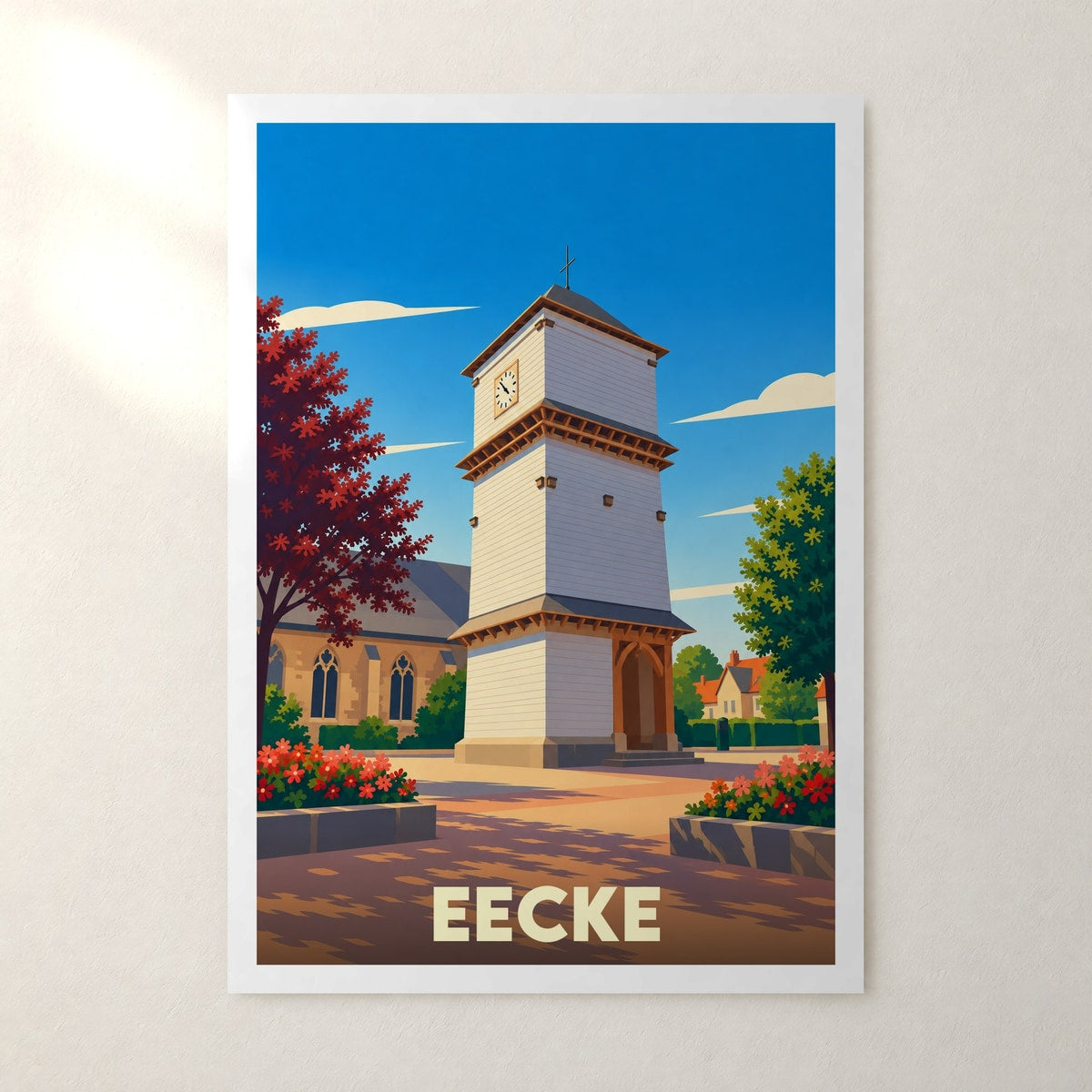 Affiche Eecke – sans cadre, accrochée au mur