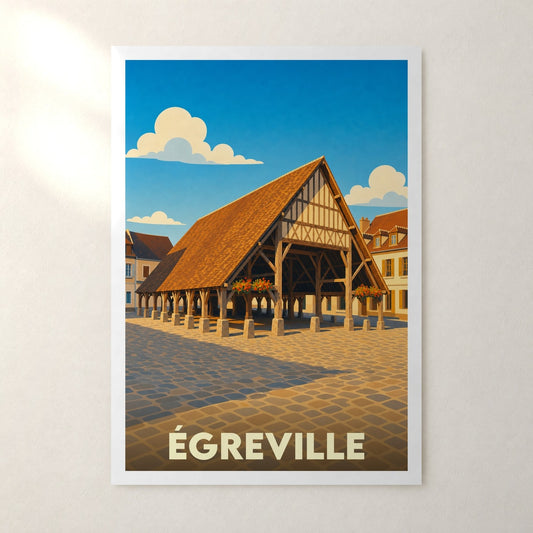 Affiche Égreville – sans cadre, accrochée au mur
