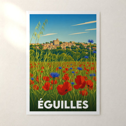 Affiche Éguilles – sans cadre, accrochée au mur