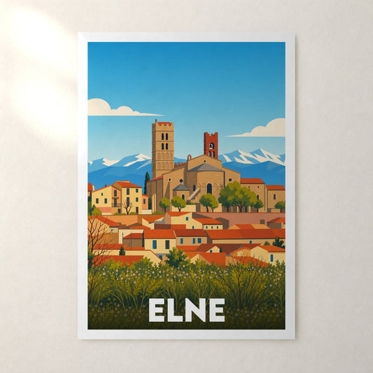 Affiche Elne – sans cadre, accrochée au mur