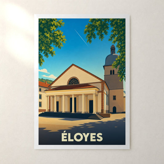 Affiche Éloyes – sans cadre, accrochée au mur