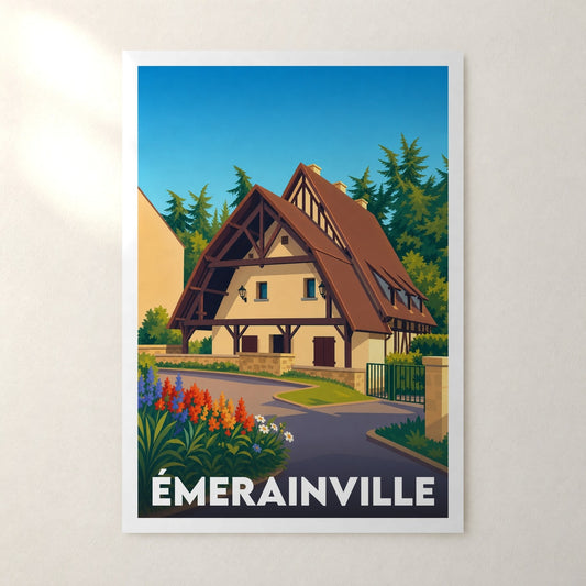 Affiche Émerainville – sans cadre, accrochée au mur