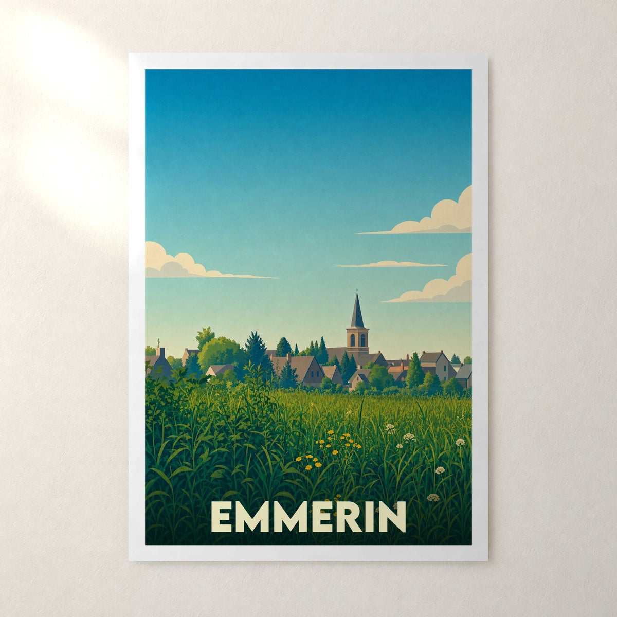 Affiche Emmerin – sans cadre, accrochée au mur