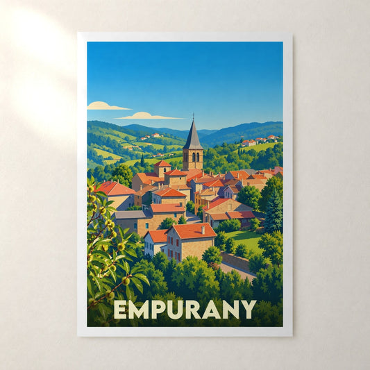Affiche Empurany – sans cadre, accrochée au mur
