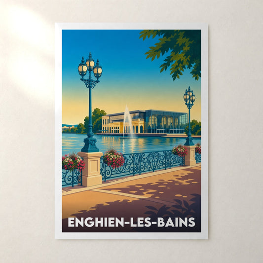 Affiche Enghien-les-Bains – sans cadre, accrochée au mur
