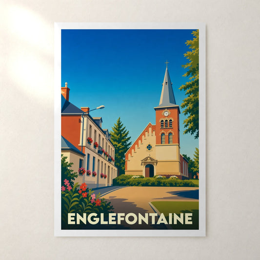 Affiche Englefontaine – sans cadre, accrochée au mur
