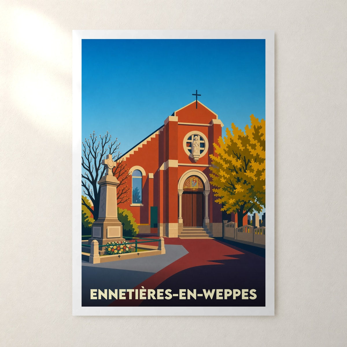 Affiche Ennetières-en-Weppes – sans cadre, accrochée au mur