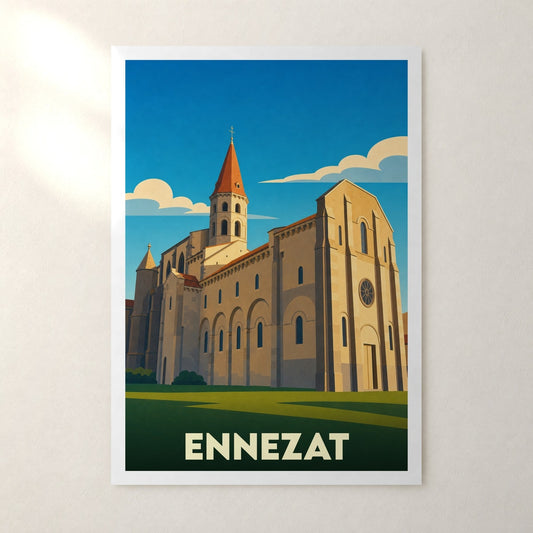 Affiche Ennezat – sans cadre, accrochée au mur
