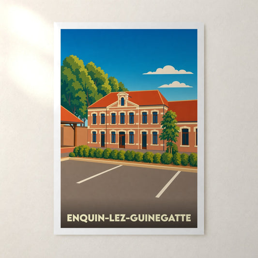Affiche Enquin-lez-Guinegatte – sans cadre, accrochée au mur
