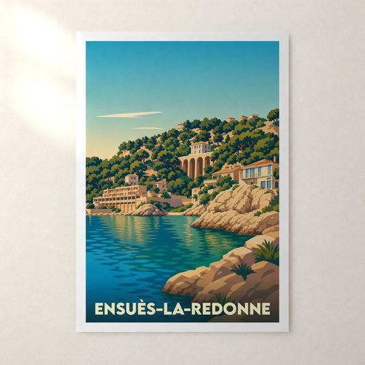 Affiche Ensuès-la-Redonne – sans cadre, accrochée au mur