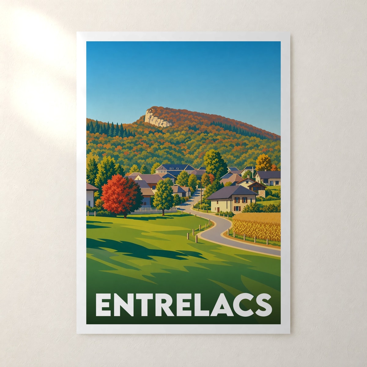 Affiche Entrelacs – sans cadre, accrochée au mur