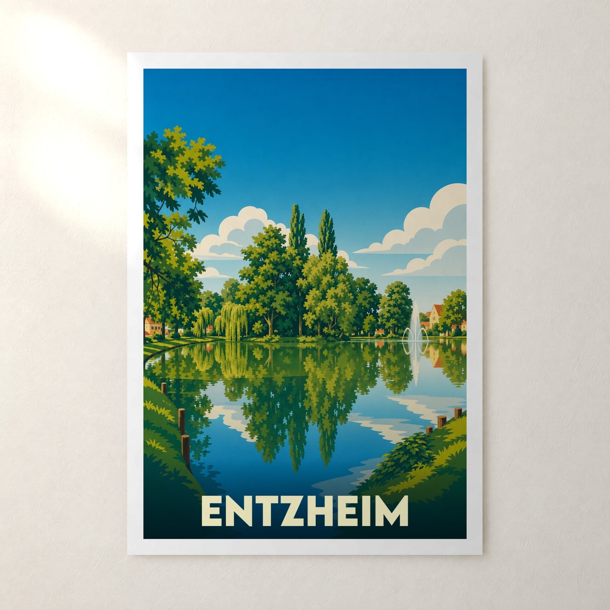 Affiche Entzheim – sans cadre, accrochée au mur