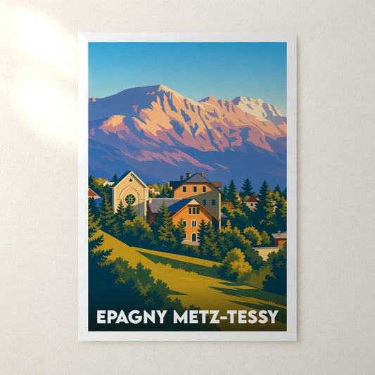 Affiche Epagny Metz-Tessy – sans cadre, accrochée au mur