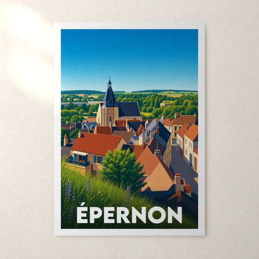 Affiche Épernon – sans cadre, accrochée au mur