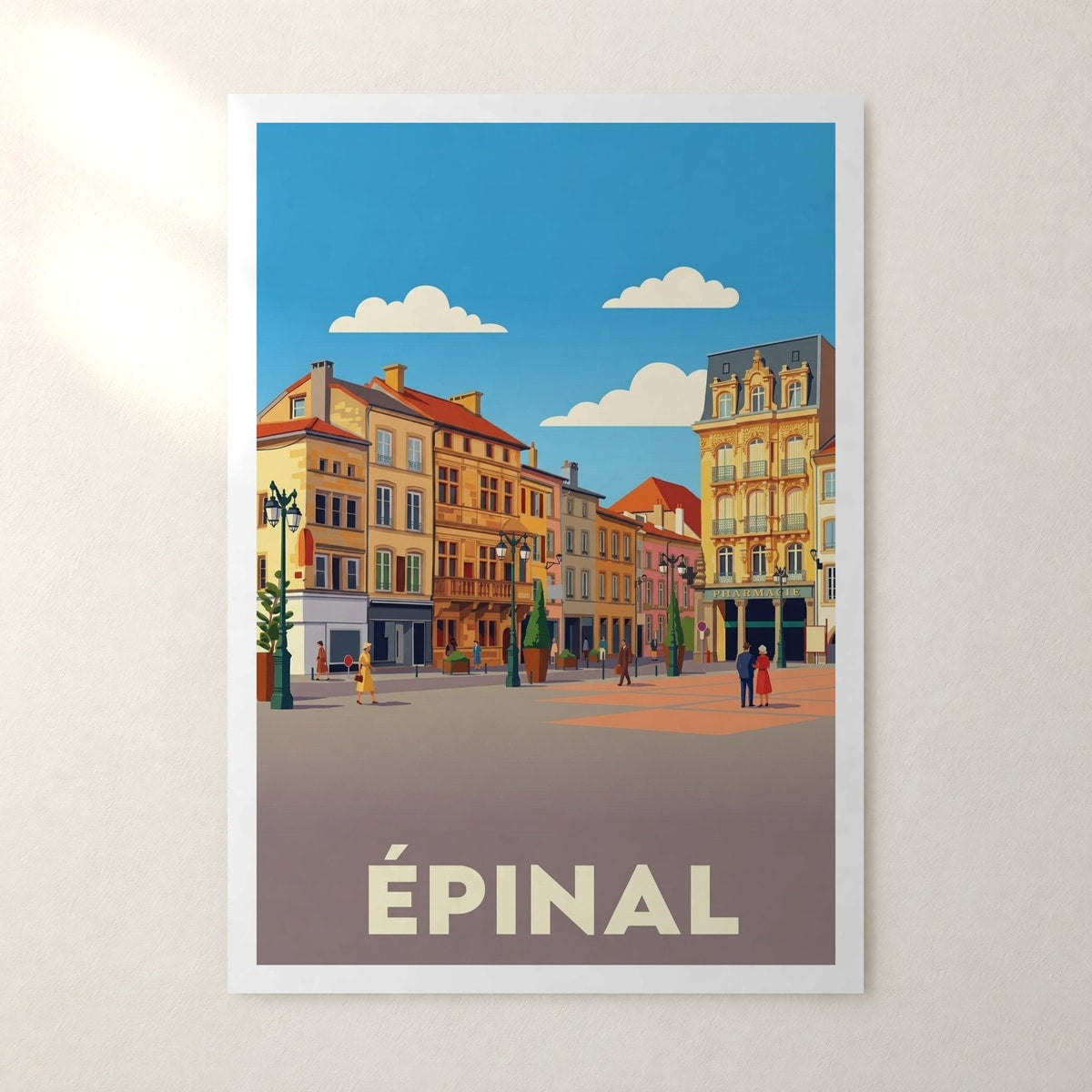 Affiche Épinal – sans cadre, accrochée au mur