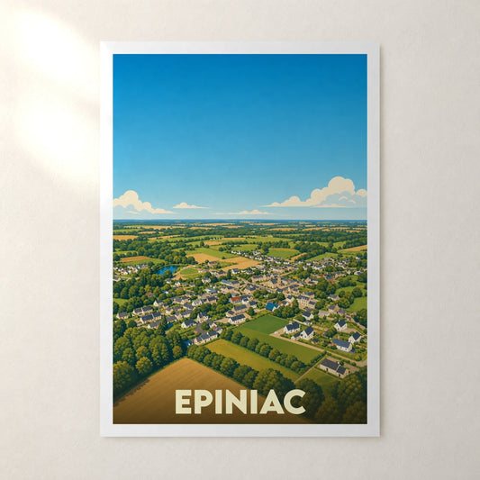 Affiche Epiniac – sans cadre, accrochée au mur