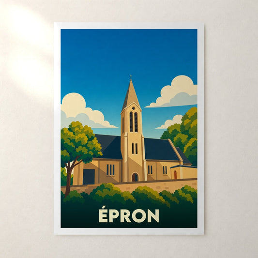 Affiche Épron – sans cadre, accrochée au mur
