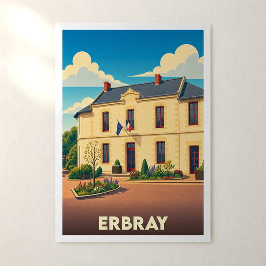 Affiche Erbray – sans cadre, accrochée au mur