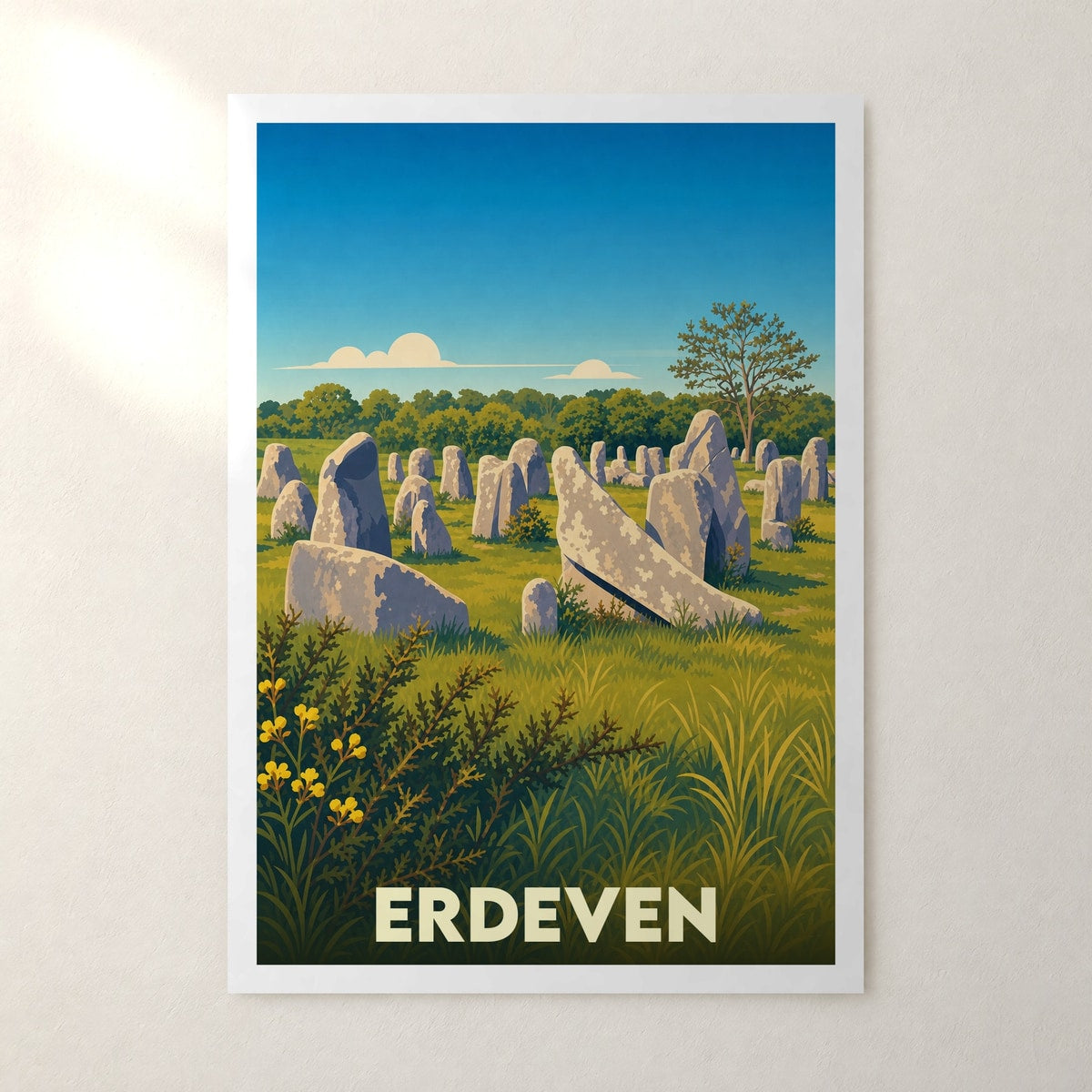 Affiche Erdeven – sans cadre, accrochée au mur
