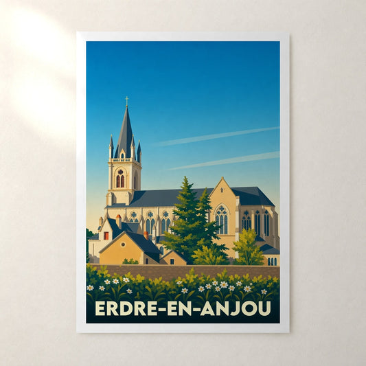 Affiche Erdre-en-Anjou – sans cadre, accrochée au mur