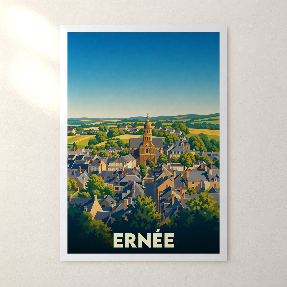 Affiche Ernée – sans cadre, accrochée au mur