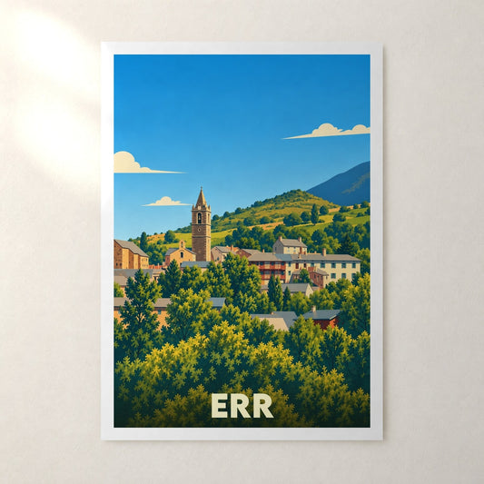 Affiche Err – sans cadre, accrochée au mur