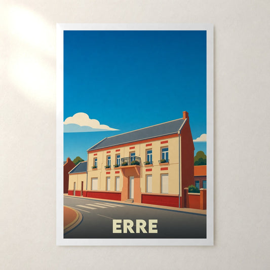 Affiche Erre – sans cadre, accrochée au mur