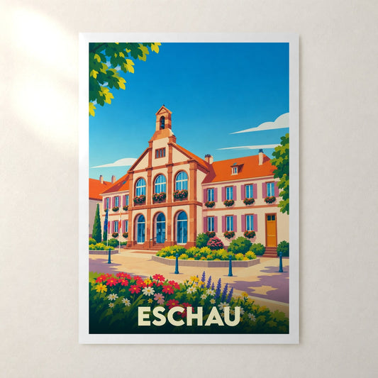 Affiche Eschau – sans cadre, accrochée au mur