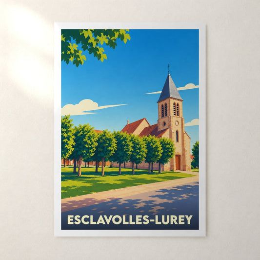 Affiche Esclavolles-Lurey – sans cadre, accrochée au mur