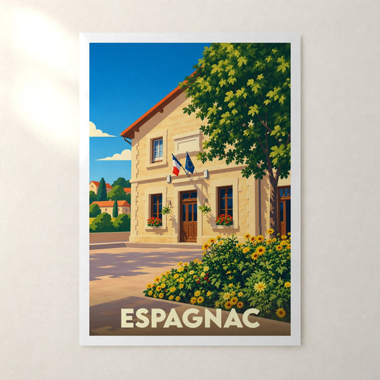 Affiche Espagnac – sans cadre, accrochée au mur