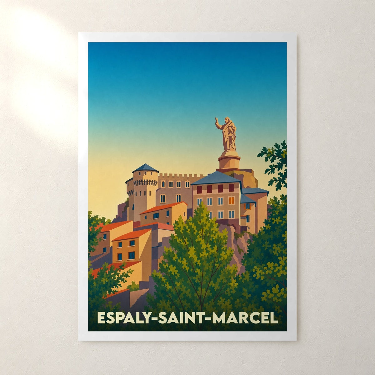 Affiche Espaly-Saint-Marcel – sans cadre, accrochée au mur