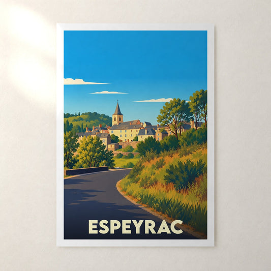 Affiche Espeyrac – sans cadre, accrochée au mur