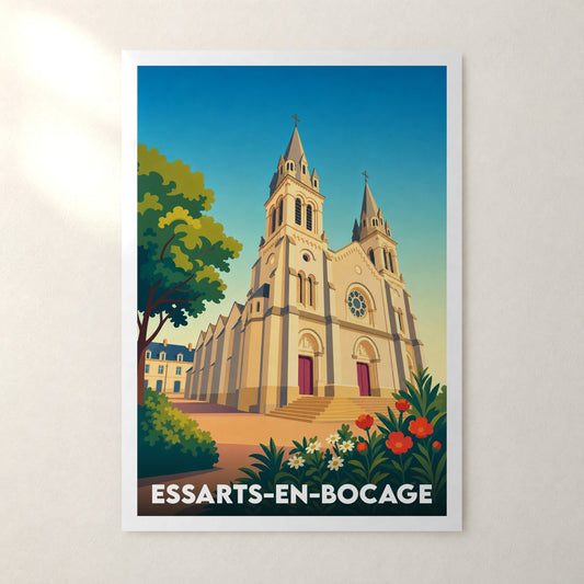 Affiche Essarts-en-Bocage – sans cadre, accrochée au mur