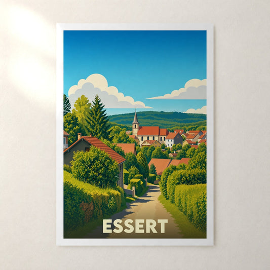 Affiche Essert – sans cadre, accrochée au mur