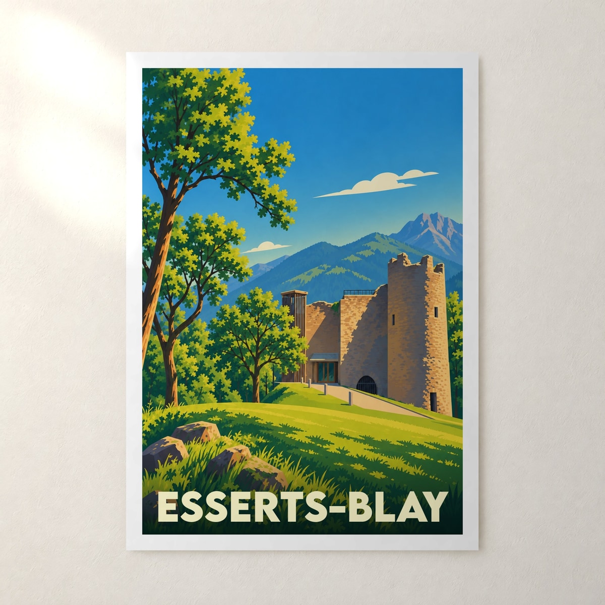 Affiche Esserts-Blay – sans cadre, accrochée au mur