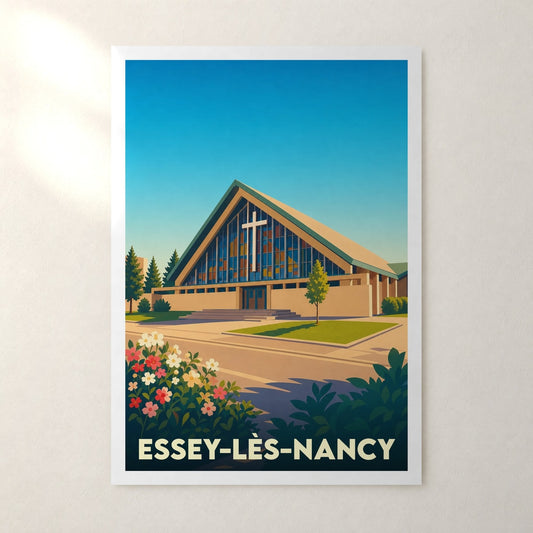 Affiche Essey-lès-Nancy – sans cadre, accrochée au mur