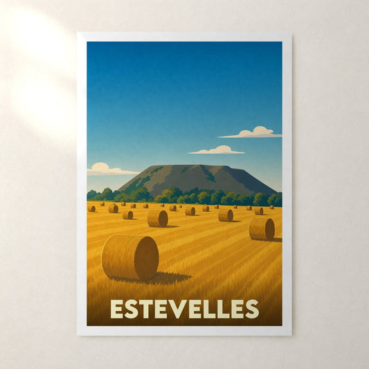 Affiche Estevelles – sans cadre, accrochée au mur