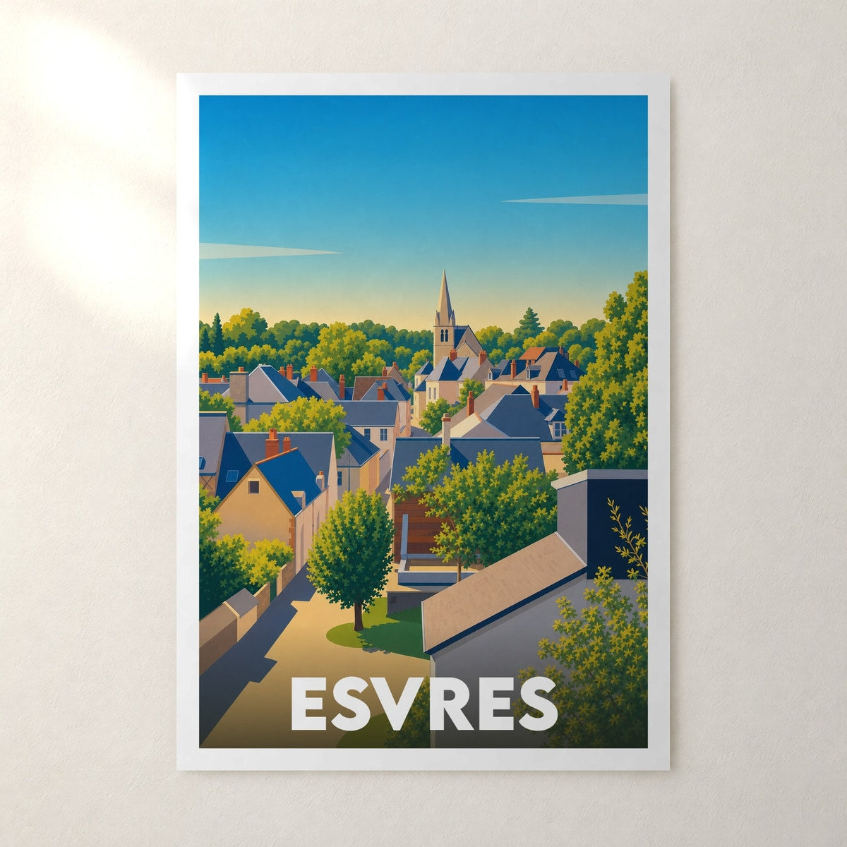 Affiche Esvres – sans cadre, accrochée au mur