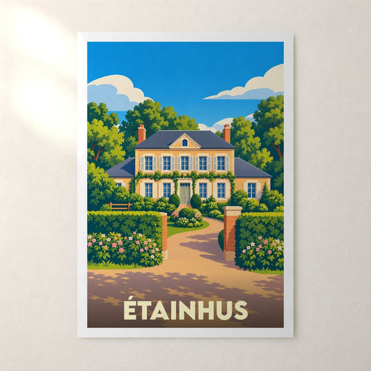 Affiche Étainhus – sans cadre, accrochée au mur