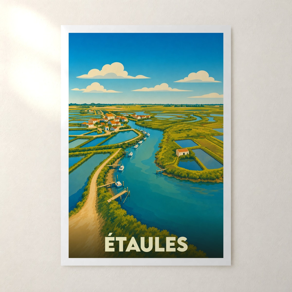 Affiche Étaules – sans cadre, accrochée au mur