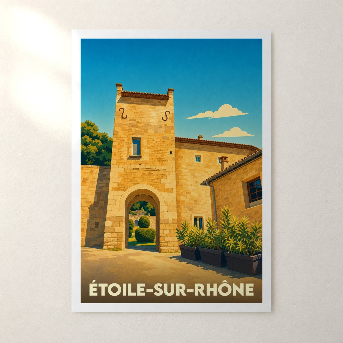 Affiche Étoile-sur-Rhône – sans cadre, accrochée au mur