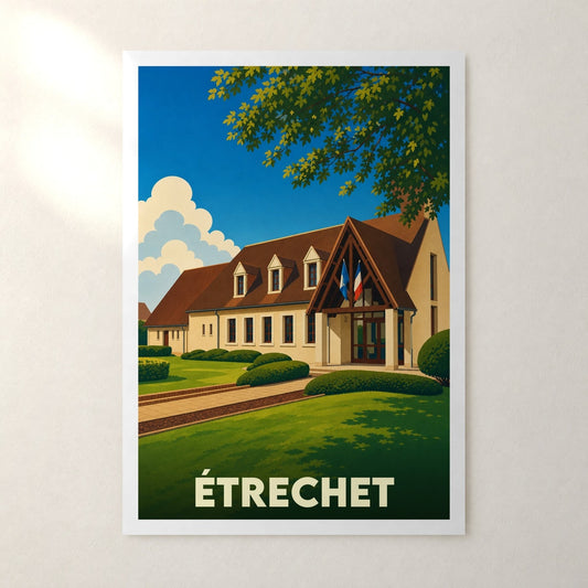 Affiche Étrechet – sans cadre, accrochée au mur