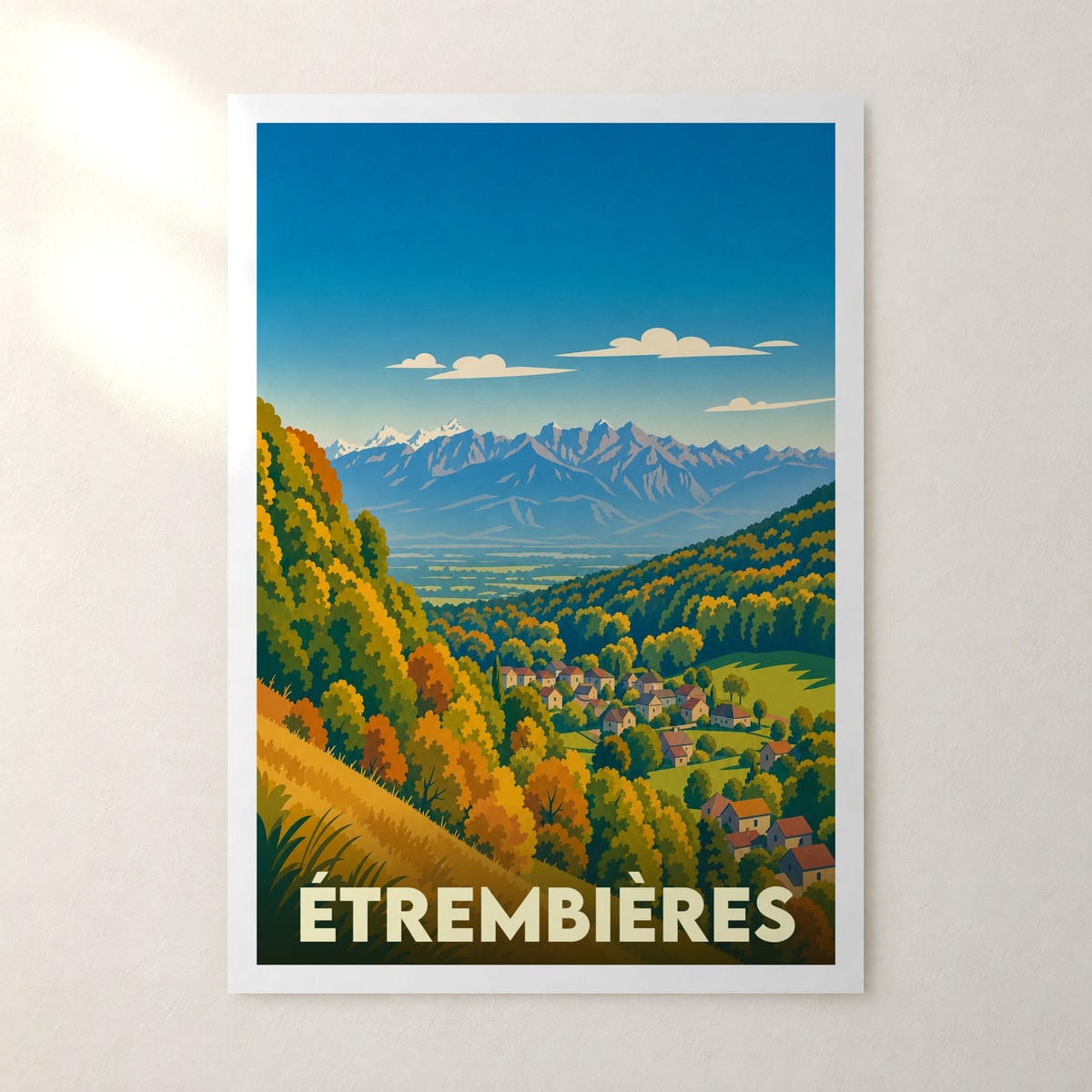 Affiche Étrembières – sans cadre, accrochée au mur