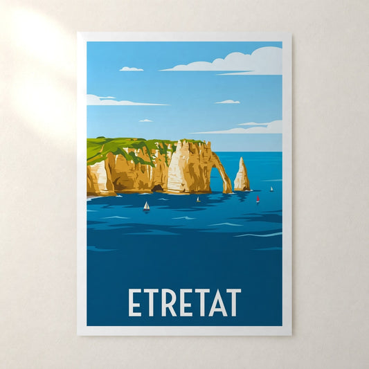 Affiche Etretat – sans cadre, accrochée au mur