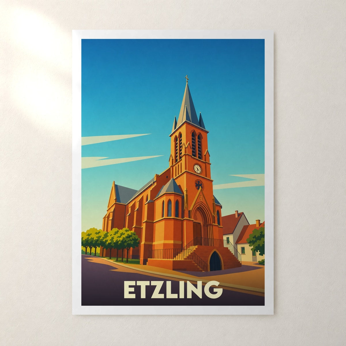 Affiche Etzling – sans cadre, accrochée au mur